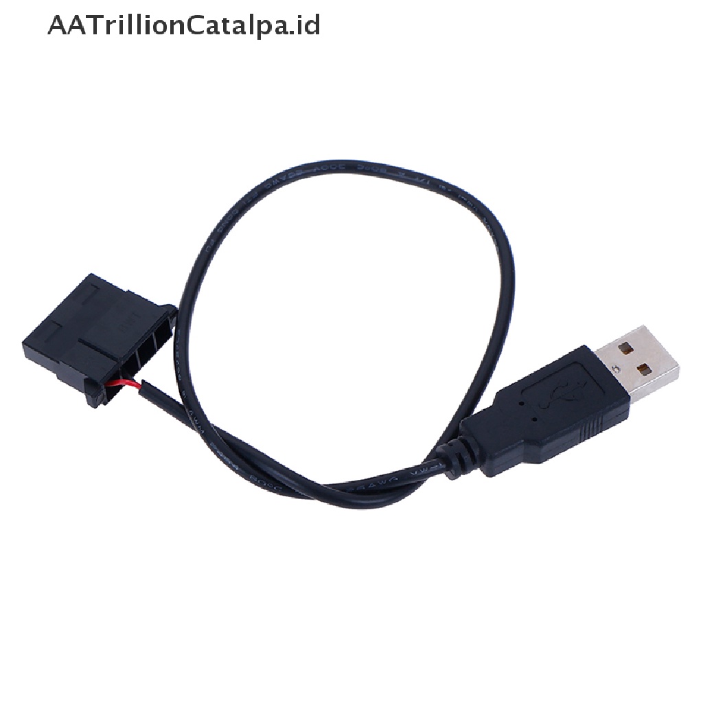 (AATrillionCatalpa) Kabel Konektor Molex USB Ke 4 Pin Untuk Kipas Pendingin Komputer PC