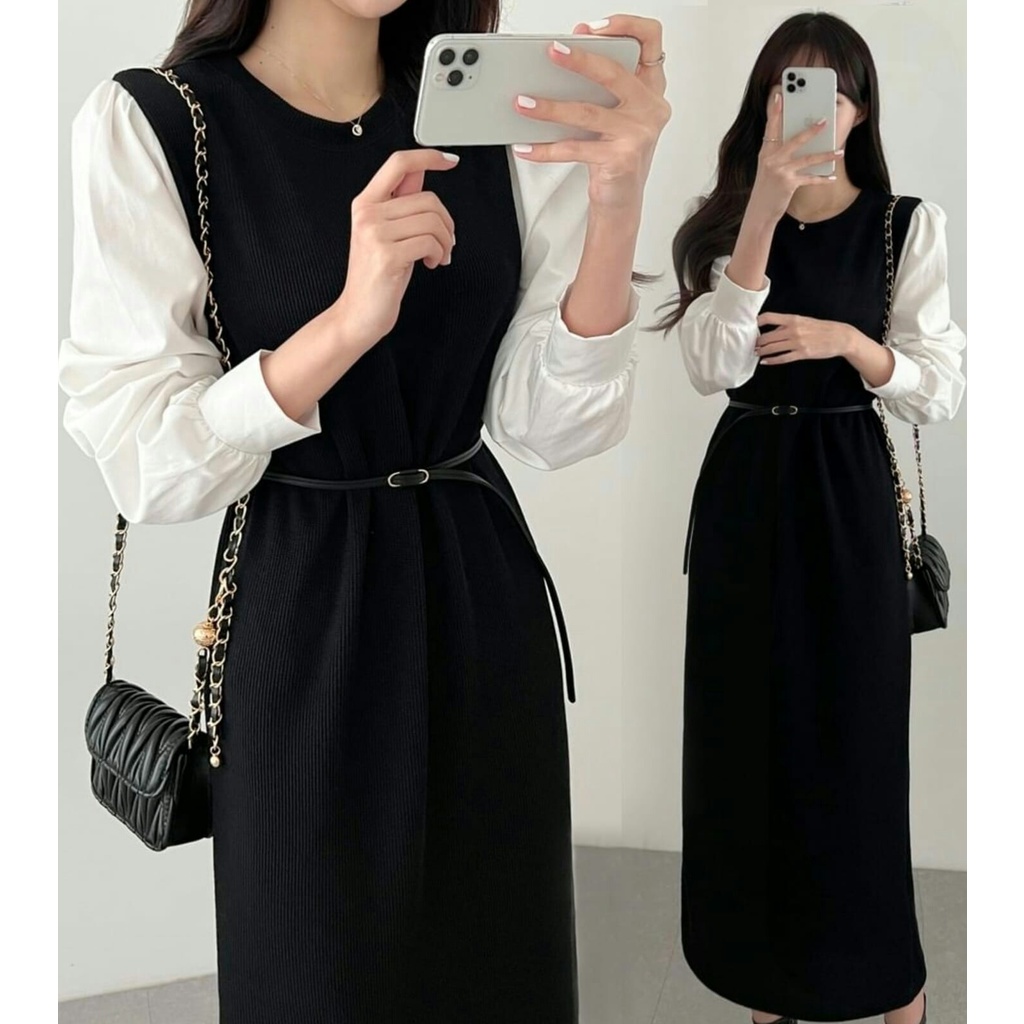 Han Dress Rajut Perempuan Mmunvii - LongDress Casual Wanita Terbaru