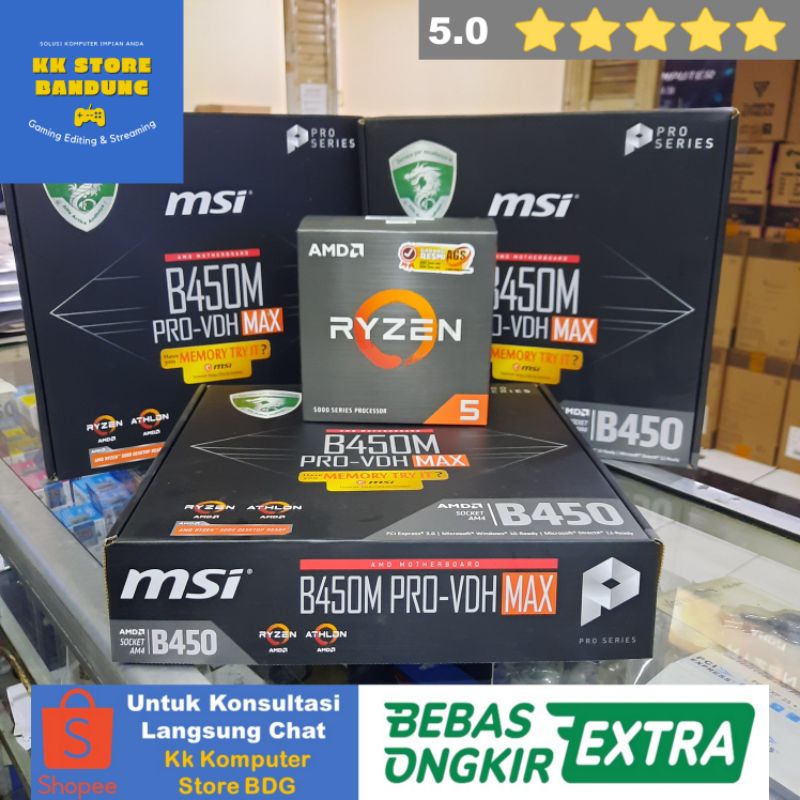 Jual Paket Processor Amd Ryzen 5 5600x Motherboard Msi B450m Pro Vdh Max Shopee Indonesia 2032