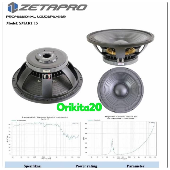 Komponen Speaker Zetapro Smart 15 Smart-15 Smart15 1200 Watt