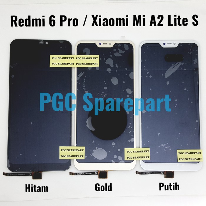 PROMO Original OEM LCD Touchscreen Fset Redmi 6 Pro Xiaomi Mi A2 Lite S MiA2 - Hitam