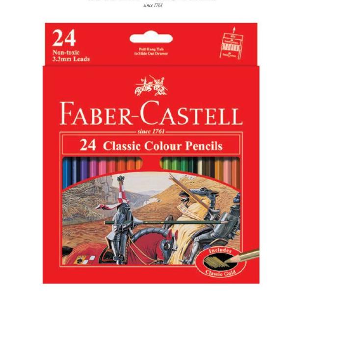 

*Terbaik* Pensil warna Faber Castell 24 classic ( 1 set ) ....