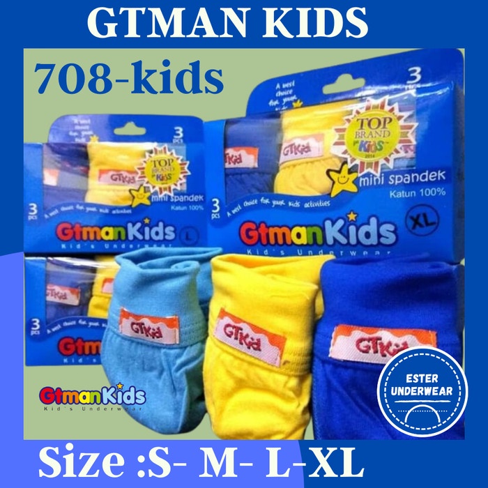 Celana Dalam Anak GTMAN 708 KIDS ISI 3 PCS