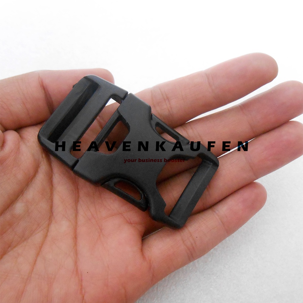 Buckle Kunci Sodok Slop 2,5 cm Acetal Hitam Bagus Kuat Type GX