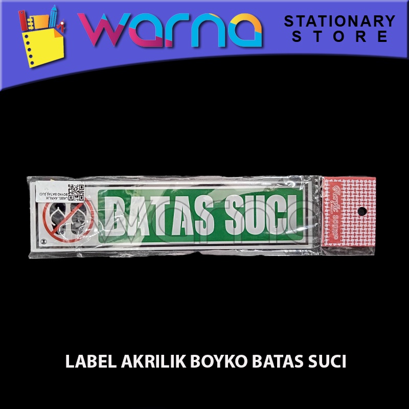 

LABEL AKRILIK BOYKO ACRYLIC BATAS SUCI