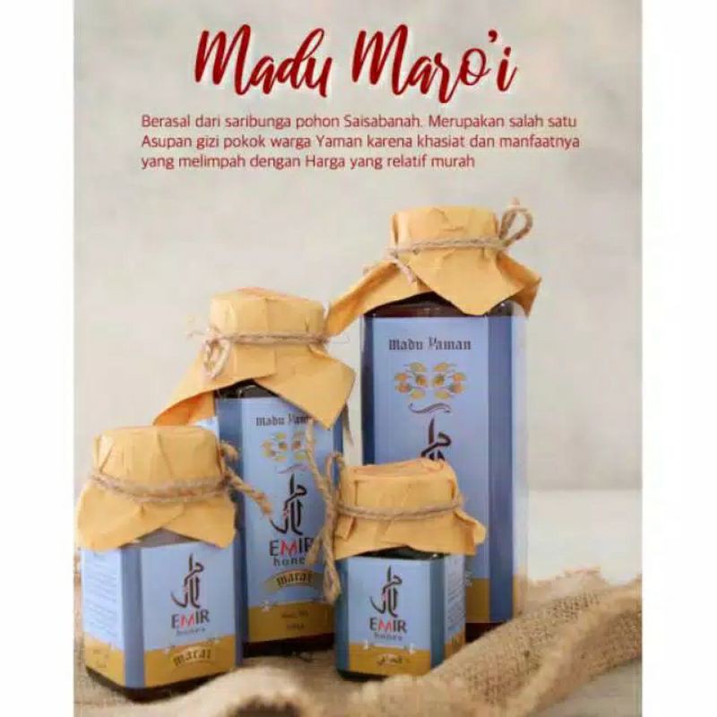 

Madu Arab Yaman Maro'i Super 390 gr / Madu Yaman / Madu Mara'i / Madu Marai / Madu Asli 100%