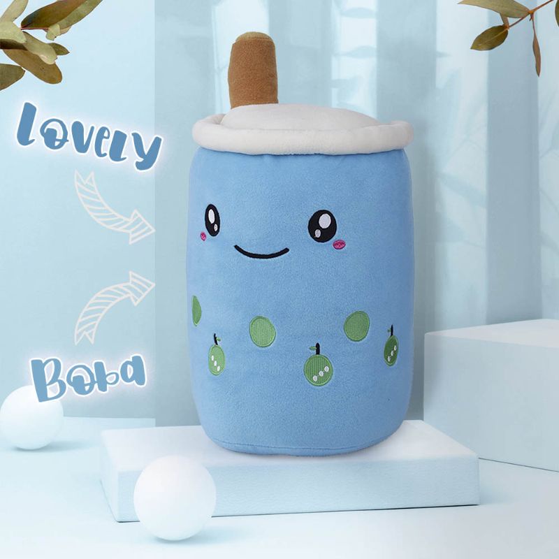 Boneka Boba Large Biru Berlabel SNI Tinggi 50 cm Jumbo Bahan Premium | Boneka Cantik Lucu Lembut Ditangan Bahan Velboa Berkualitas