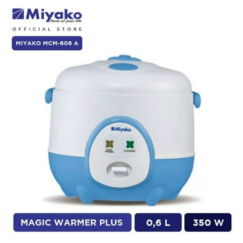 TERMURAH  PROMO MAGIC COM MIYAKO MCM 606A 0.6 LITER 3in1 3 IN 1 0,6 606 RICE COOKER AWET MURAH 606B 