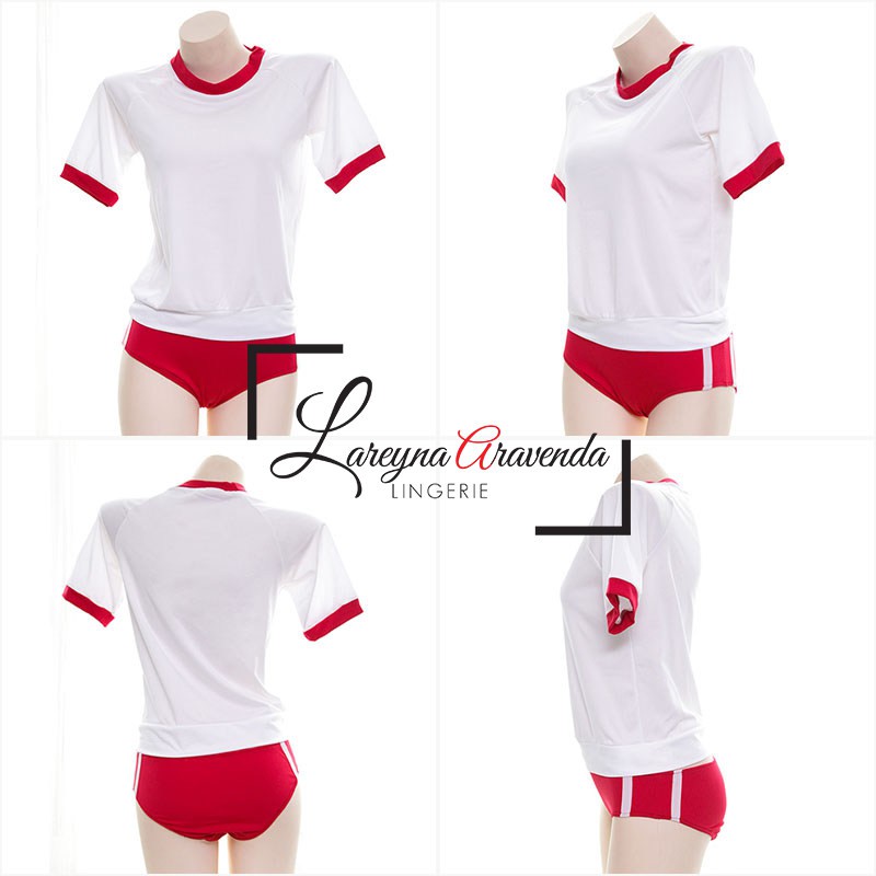 Set Lingerie + Celana Dalam Seksi Model Cosplay Baju Training LG232