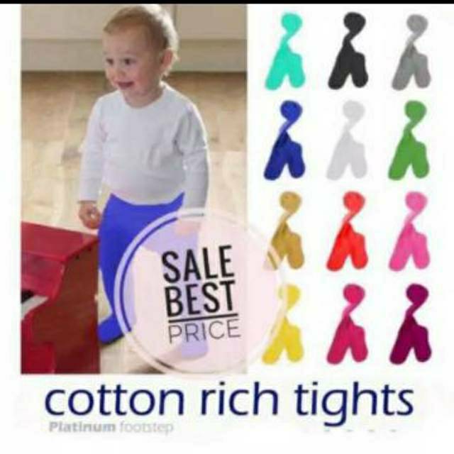 Legging Baby bayi Cotton Rich Polos Kaki Tertutup