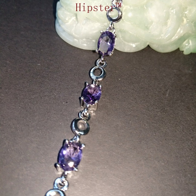 Exquisite Refined Grace Fashion Inlaid Purple Gemstone Bracelet