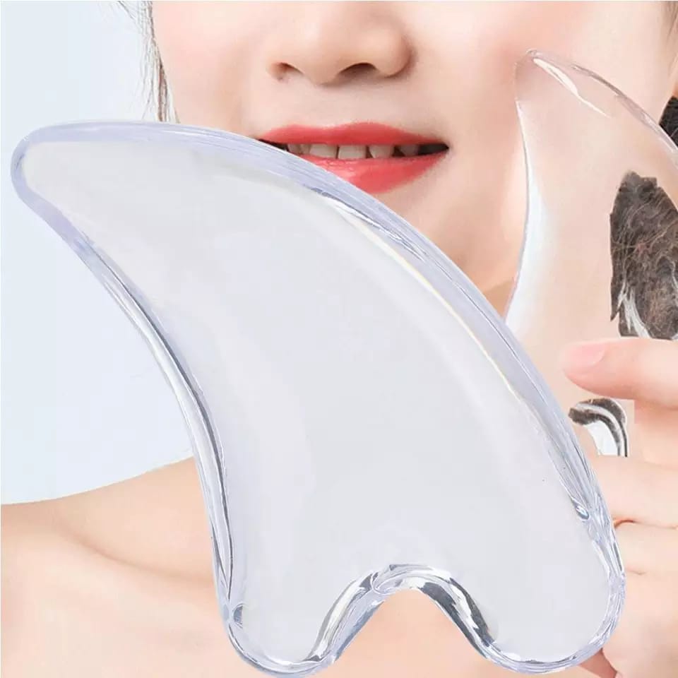 ALAT PIJAT WAJAH TERAPI MUKA BATU GUASHA Kristal Resin ASLI ALAMI MASSAGE MASSAGER STONE Gua Sha FACIAL Wajah