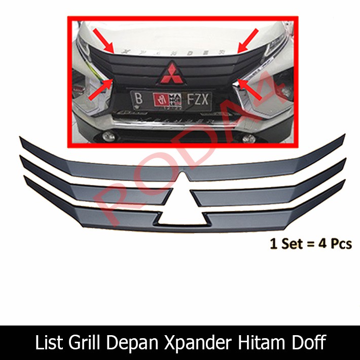 List Grill - Cover Grill Depan Xpander Hitam Doff