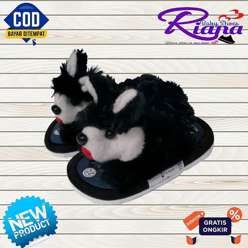 Sandal bayi BONCU bulu lembut Boneka Lucu Kelinci usia 4-20 Bulan