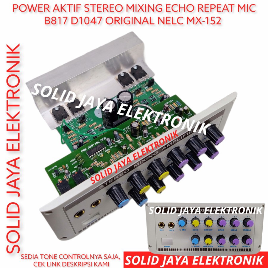 KIT POWER SPEAKER AKTIF MIXING 2 TINGKAT MIC ECHO REPEAT KARAOKE AMPILIFIER SOUND NELC MX-152 MX152