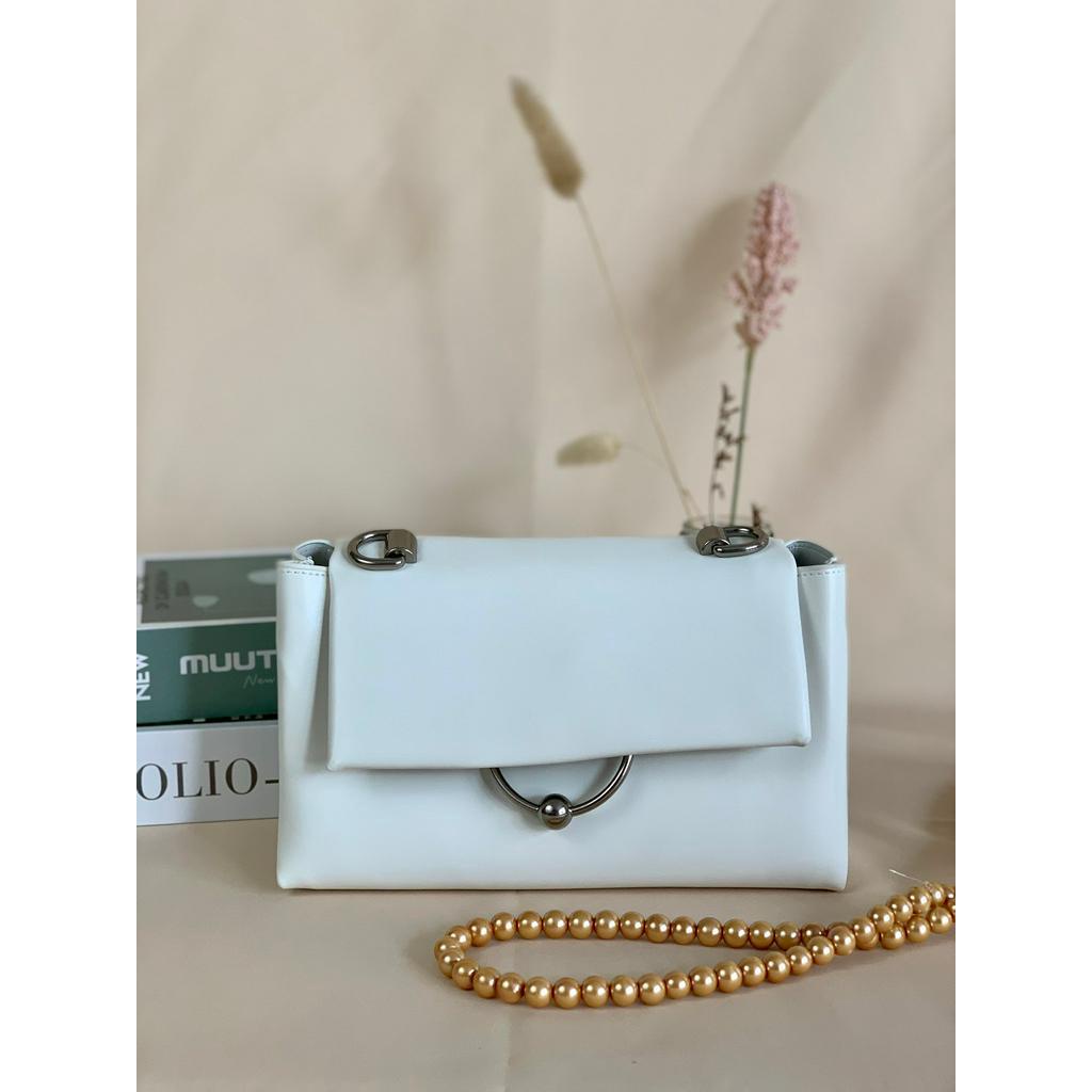 [7.7 Boombastis Sale⚡] - TAS WANITA CK795 CK GEOMETRIC CHAIN HANDLE BAG PREMIUM IMPORT