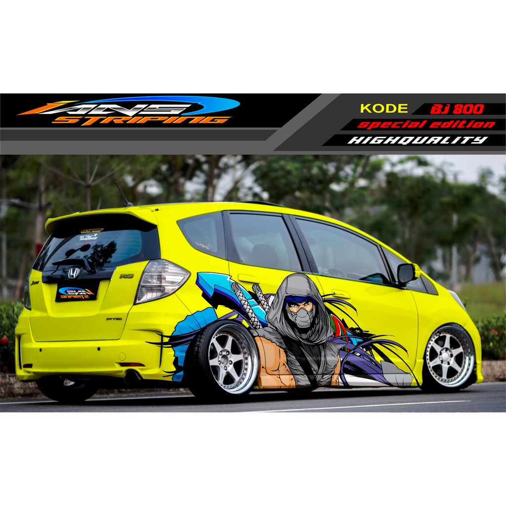 VARIASI STICKER MOBIL HONDA BRIO / JAZZ RS / MOBILIO / AGYA / YARIS / ATOS / STICKER MOBIL