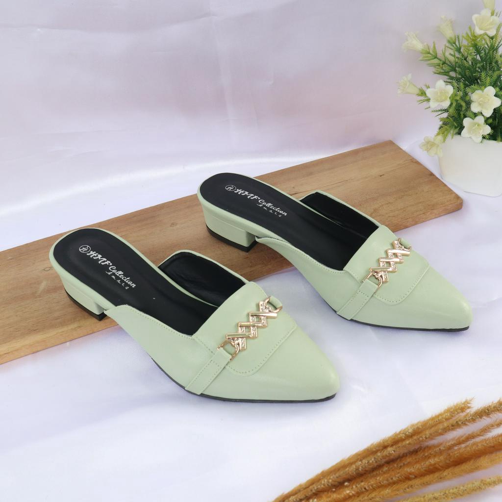 HMF Viyury Sepatu Heels Mules Wanita 3 cm MT14