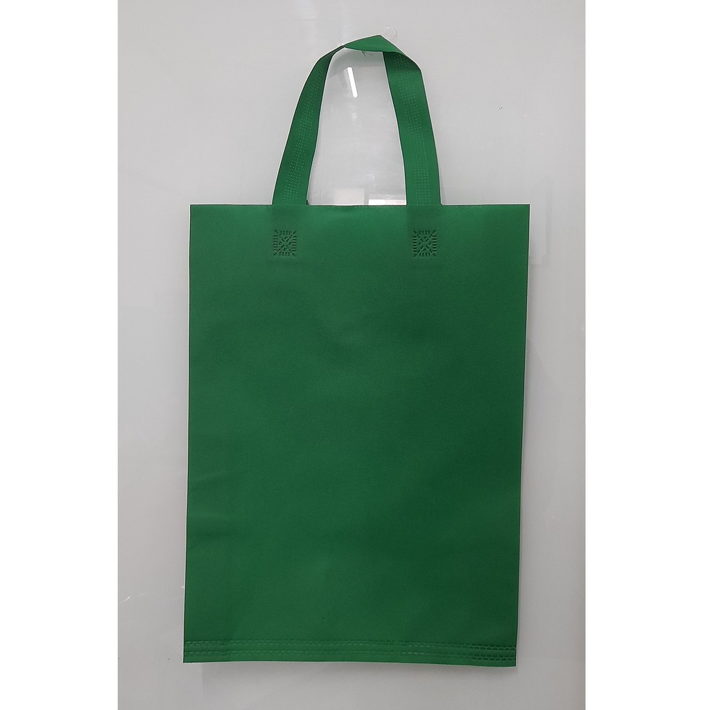 

(Lusin) Tas Press Spunbound Tali Goodie Bag Tas Belanja Warna hijau Tua 25 cm x 35 cm