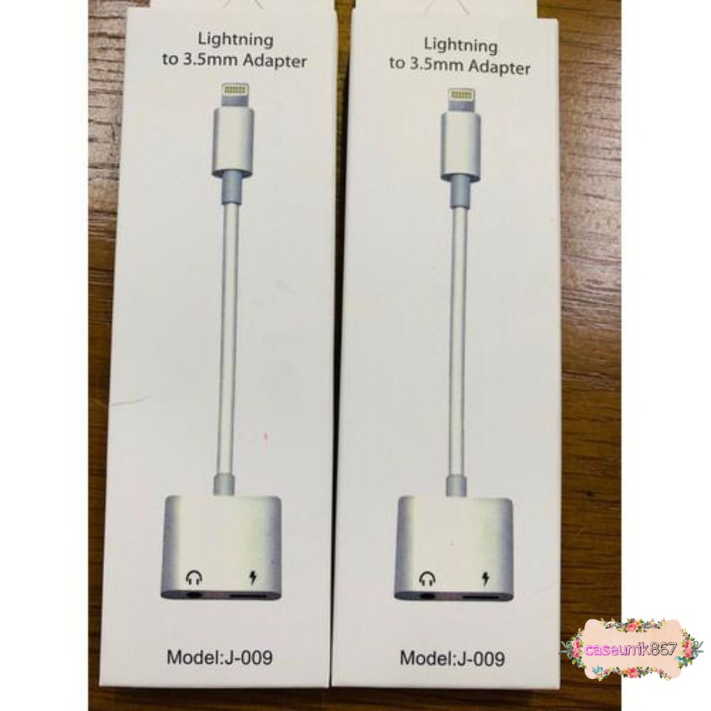 J009 dual converter spilter iPhone ligthing to jack audio 3.5MM 7 7+ 8+ x xr xs Max 11pro Max CS1144