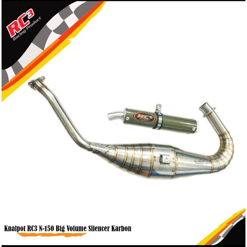 KNALPOT RACING RC3 NINJA 150 R & RR KR 150 KRR SILENCER CARBON PERUTAN 41 COBRA ORIGINAL RC3