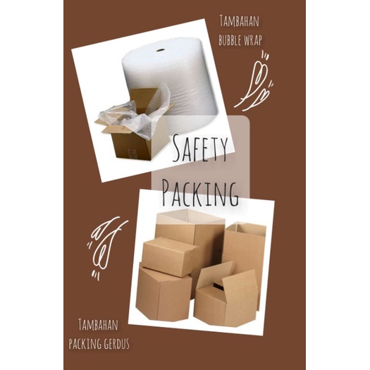

Tambahan packing kardus & extra bubble wrap/pengaman paket
