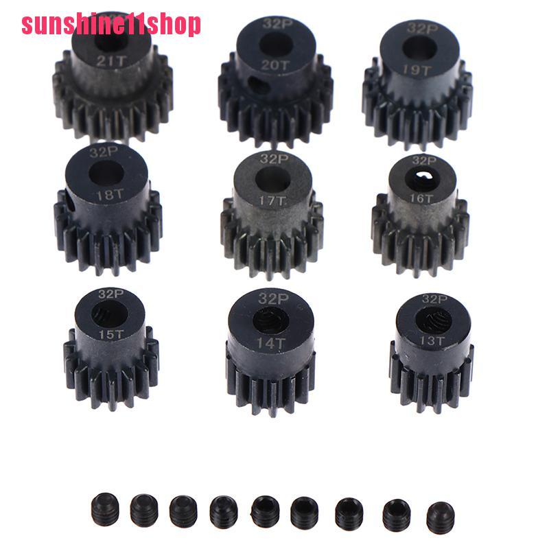 【SHOP】32P M0.8 5mm Black Steel Metal Pinion Motor Gear For 1/10 Rc Model Car