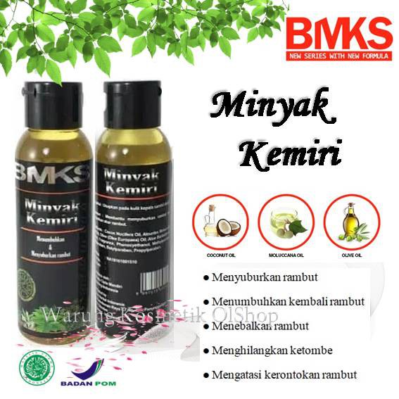 [ORI] BMKS Minyak Kemiri Penumbuh Rambut Original 100% Asli Kemiri Obat Penumbuh Rambut Aman Untuk Bayi 100ml