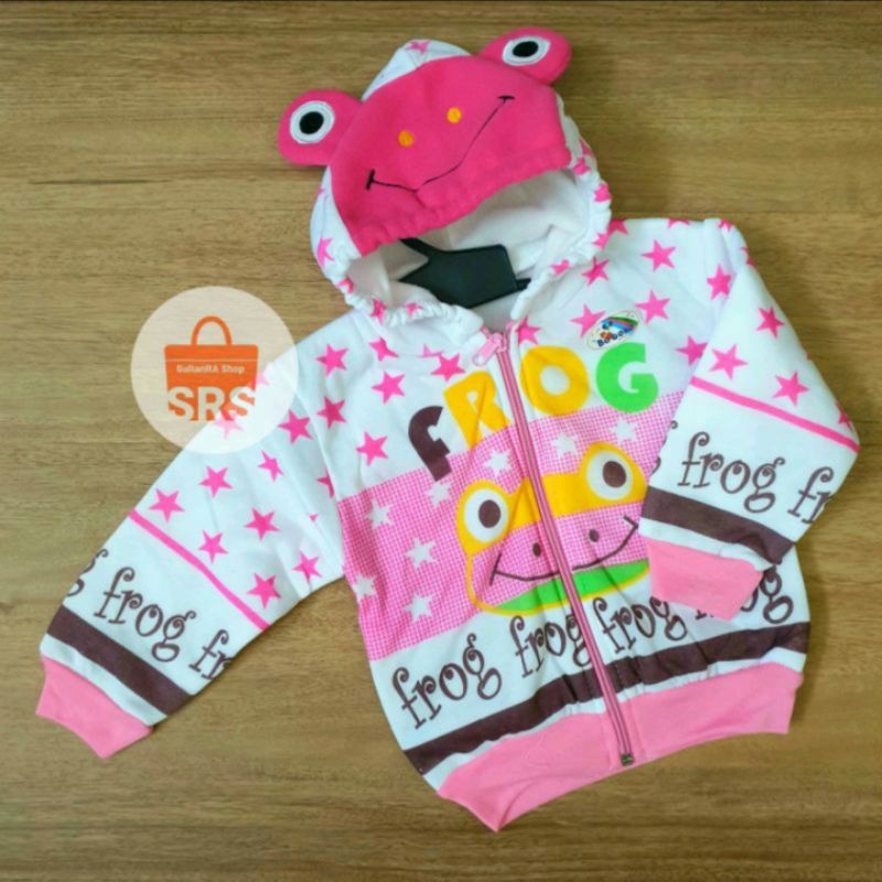 Jaket Boboko Bayi Jacket Baby 6-24 Bulan Sweater Bayi Kancing / Resleting Motif