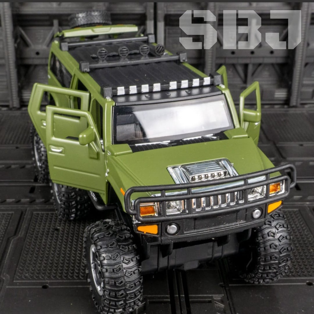 DIECAST MOBIL Hummer H2 6 wheel Skala 1:32 Metal Series