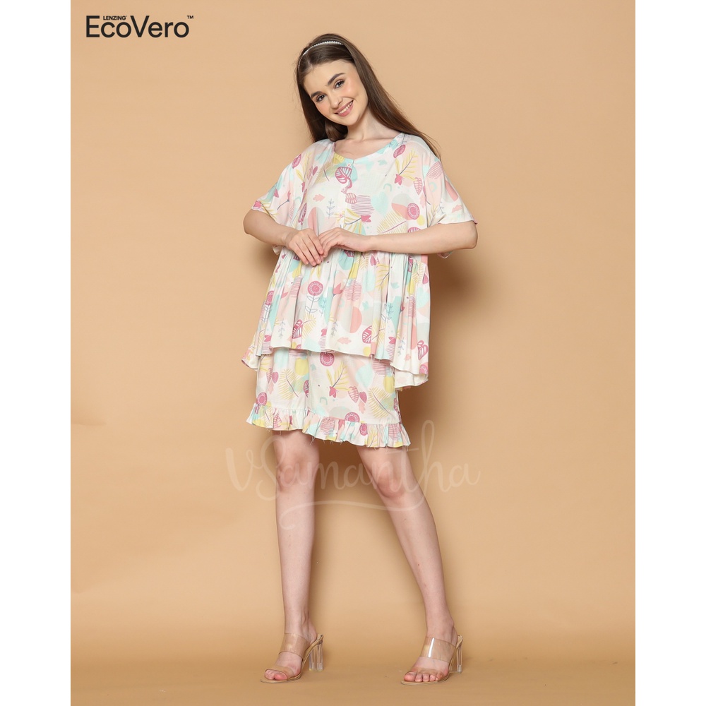 Pajamas/Piyama One Set Ecovero Ruffle Yoshi