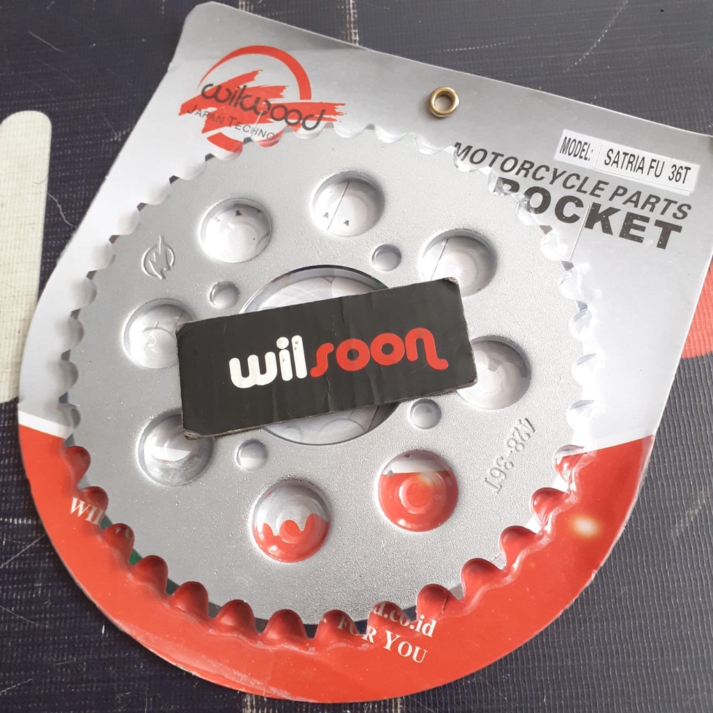 Gir Gear Belakang / Rear Sprocket Gear Suzuki Smash / Shogun New / Satria FU / Belang 150 428 - 36T Wilwood Chrome-1