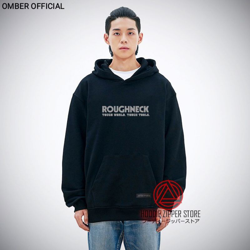 JAKET ROUGHNECK HOODIE SWEATER WARNA READY ABU HITAM MARUN DAN BLUE NEVY