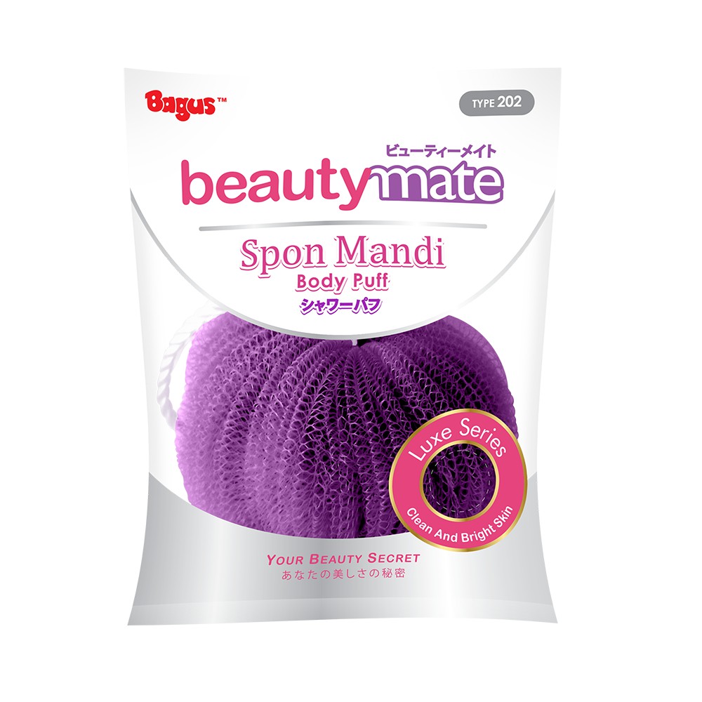 Bagus Busa Spons Mandi Luxe Series Beautymate Shower Puff Sponge 202