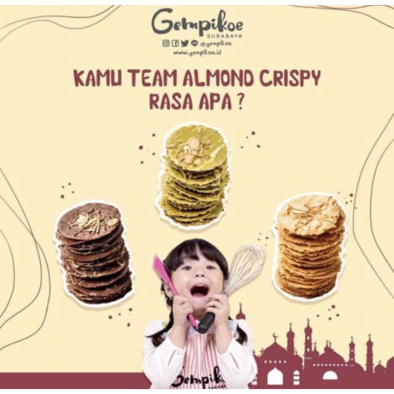 

PAKET HEMAT 12 ALMOND CRISPY GEMPIKOE - MURAH MERIAH