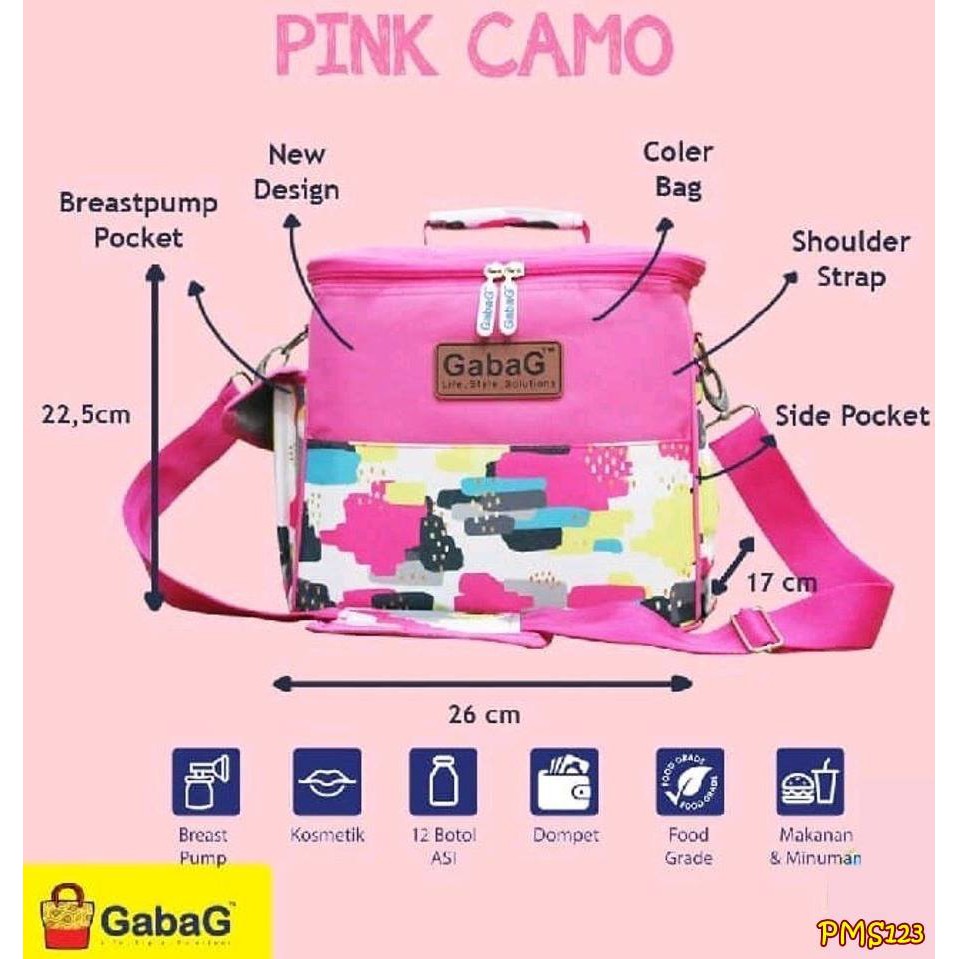 PMS123 TAS ASI COOLERBAG GABAG SLING PINK CAMO