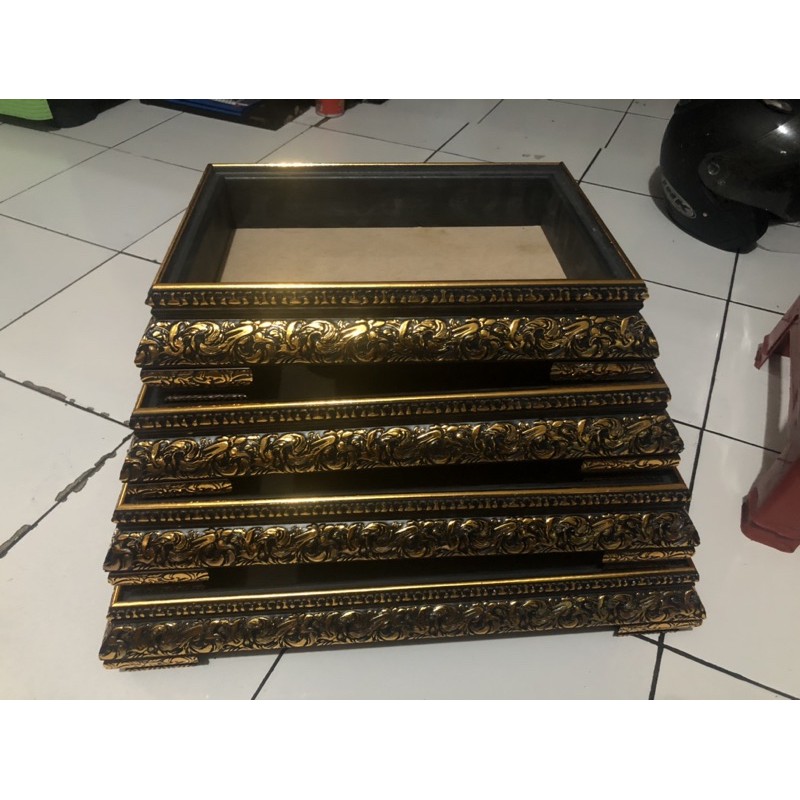 nampan seserahan tatakan hantaran hitam gold silver akrilik acrylik