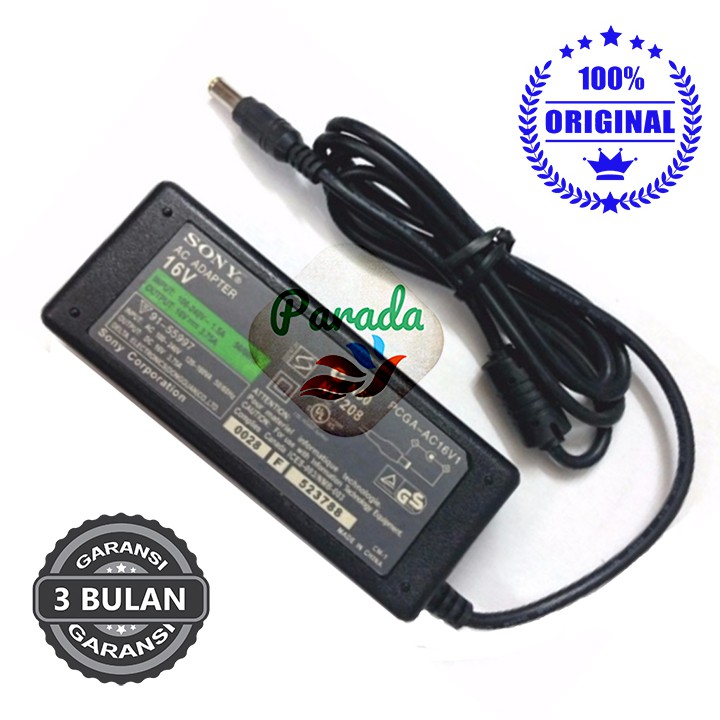 Adaptor / Charger Laptop Sony 16V 3.75A (6.4*4.0) Original
