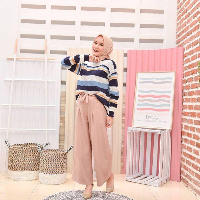 zelline official atasa rajut polly sweater bahan tebal