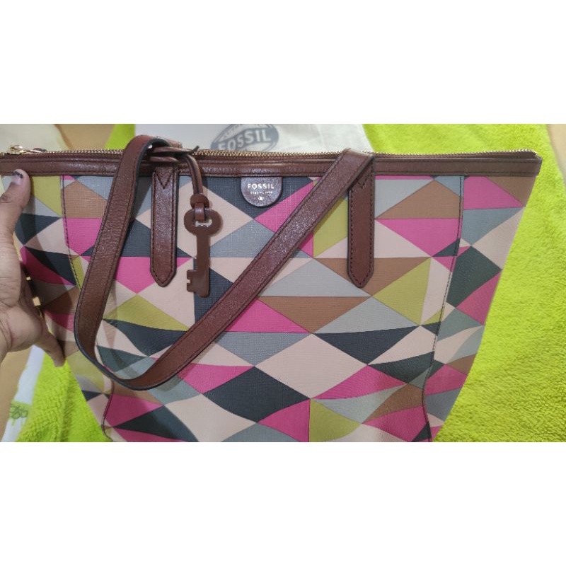Preloved/PL emma tote bag tas fossil fosil asli auth authentic