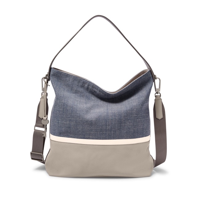 Fossil Maya Large Hobo (Chambray)