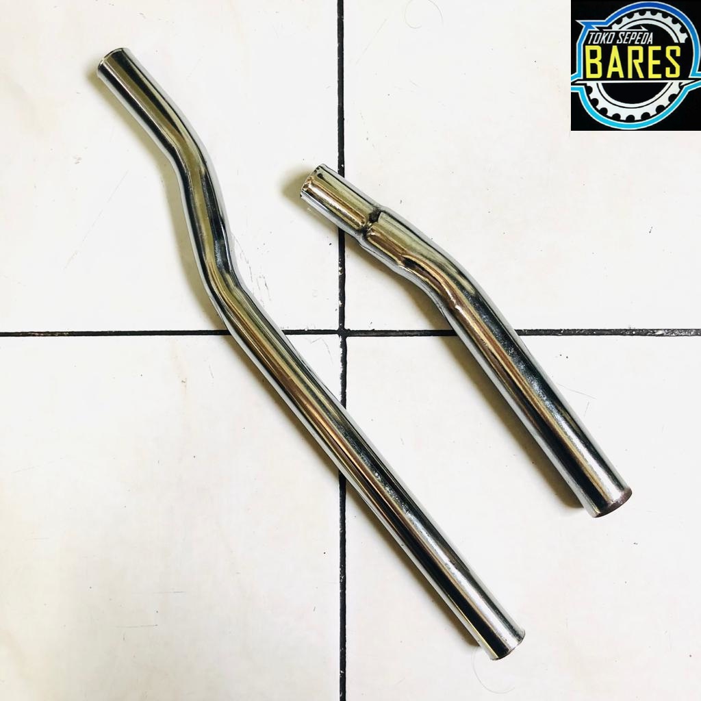 Seatpost Sepeda Bengkok 22.2 / 25.4 / Cagak Tiang Sadel Besi