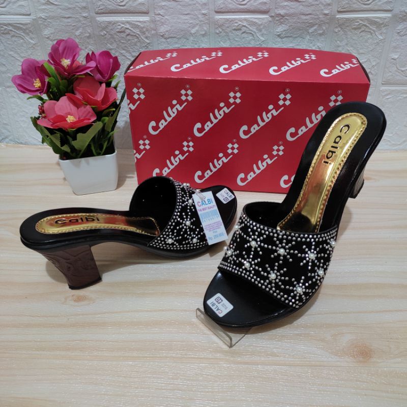 Heels Calbi | Sandal Heels Party | Tinggi Heels 7cm-Cb Mutiara