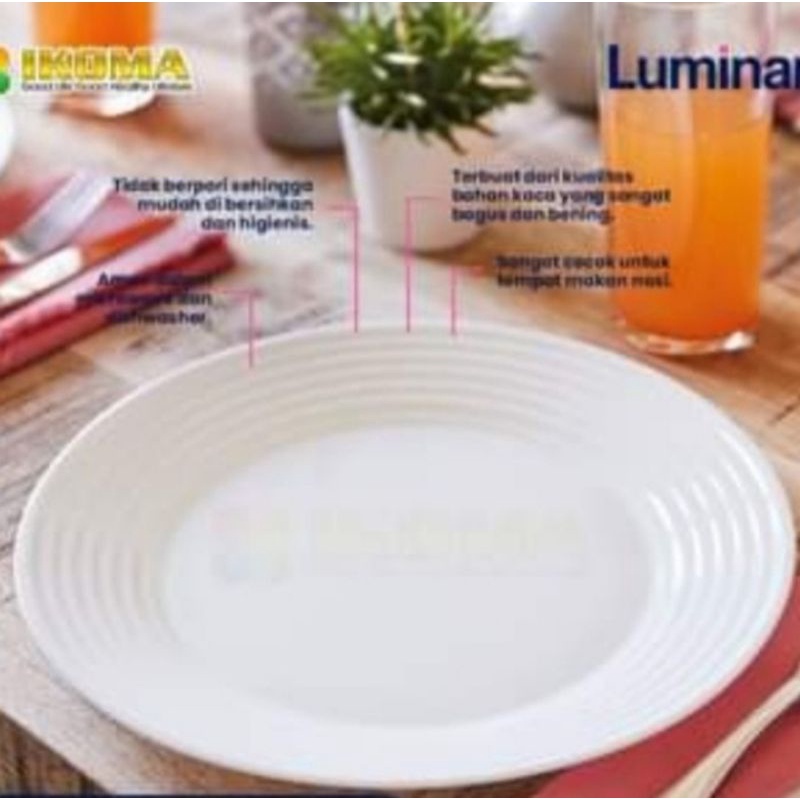 LUMINARC HARENA PIRING MAKAN 23CM/PIRING SAJI/PIRING MAKAN/PIRING SAYUR