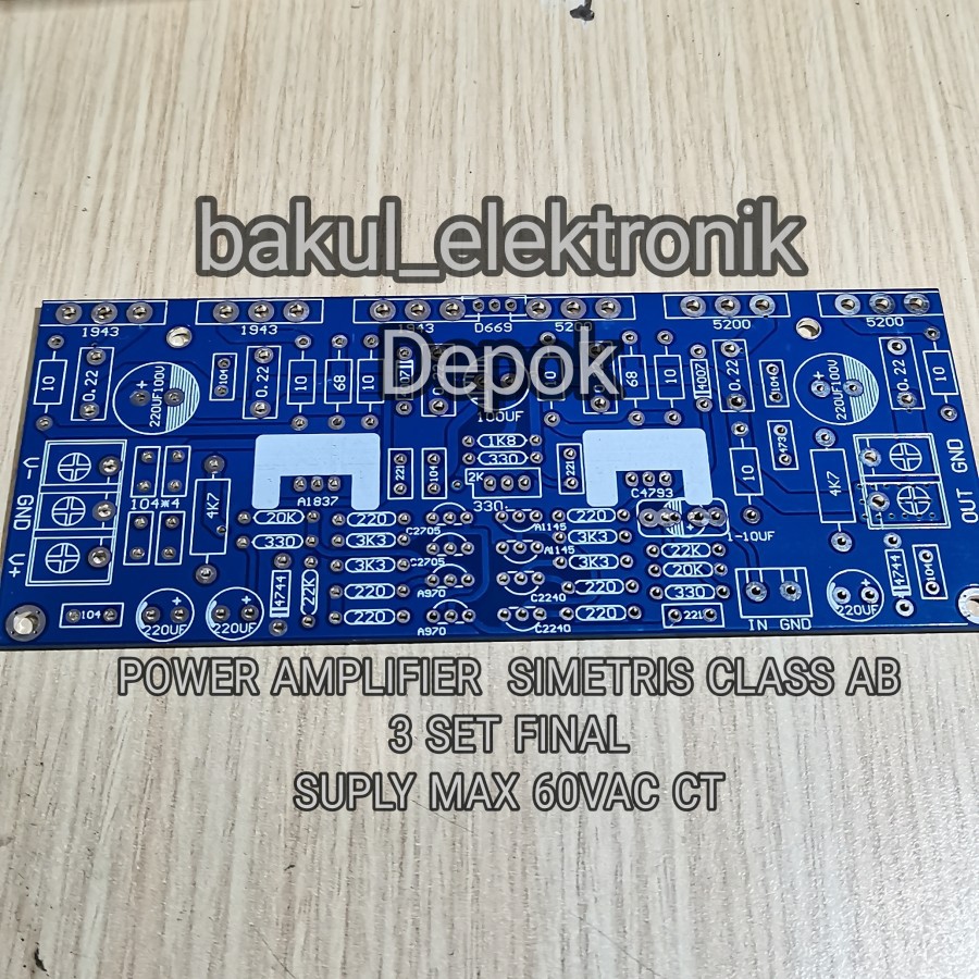 PCB POWER AMPLIFIER SIMETRIS CLASS AB 300W