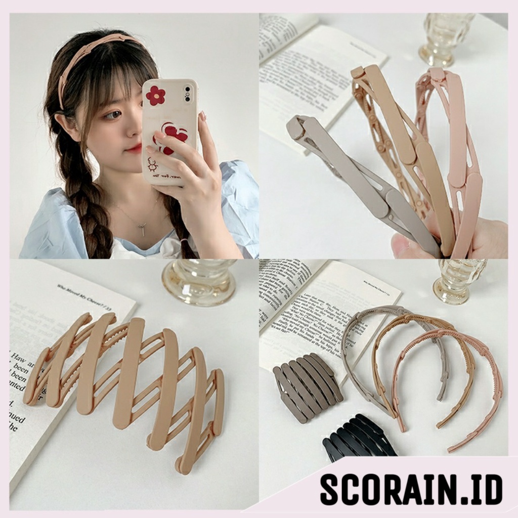 BANDO LIPAT KOREA DEWASA DOFF | BANDO RAMBUT LIPAT KOREAN FASHION STYLE CEWE COWO KUAT MUDAH DIPAKAI | BANDO BANDANA LIPAT TERBARU VIRAL TREND