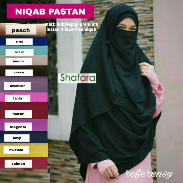 Niqab pastan pasmina instan niqab bubblepop