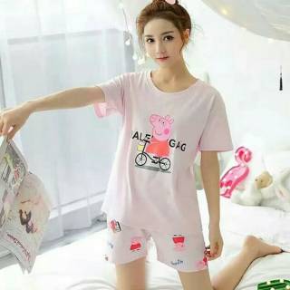 SETELAN KAOS  IMPORT FIT L MURAH  BAJU  TIDUR DEWASA Shopee  