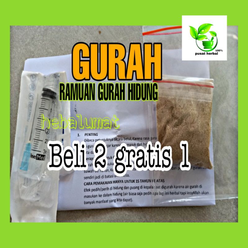 Serbuk gurah hidung, gurah suara, untuk kesehatan pernafasan