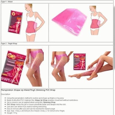 TBI SHAPE UP SAUNA LEG / ARMS Jakarta - Wrapping penghancur lemak